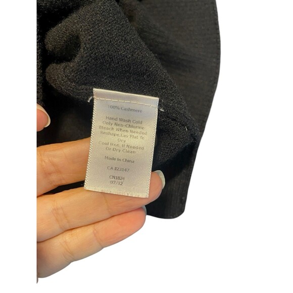 Talbots Black Pure Cashmere 3/4 Sleeve Mock Neck Sweater Women Size Small Soft - Picture 5 of 8